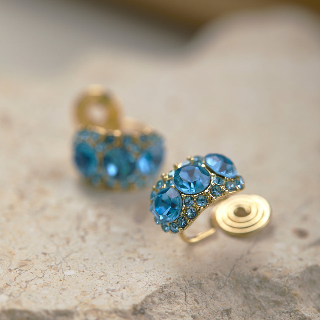 Extrait à froid Blue Niche Design Boucles d'oreilles simples simples