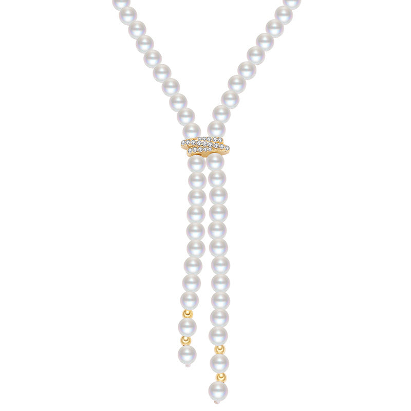 925 Sterling Silber Einfache Hochwertige Halskette Female Nischendesign Y-förmig