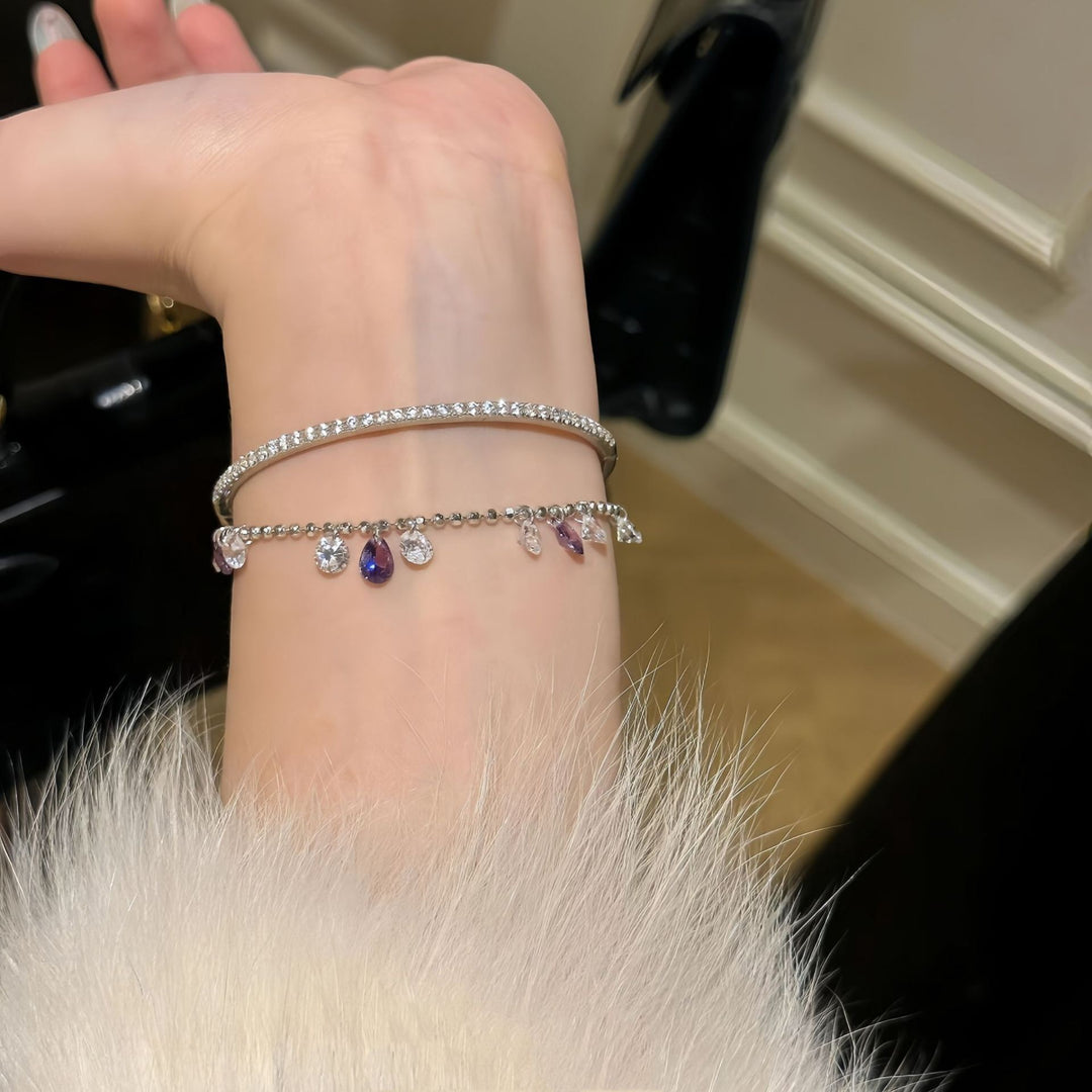 Bracelet de rivière étoile en argent sterling pour femmes Simple