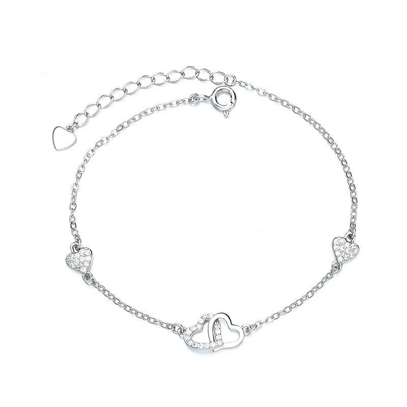 Bracelete de fivela do amor feminino Niche simples