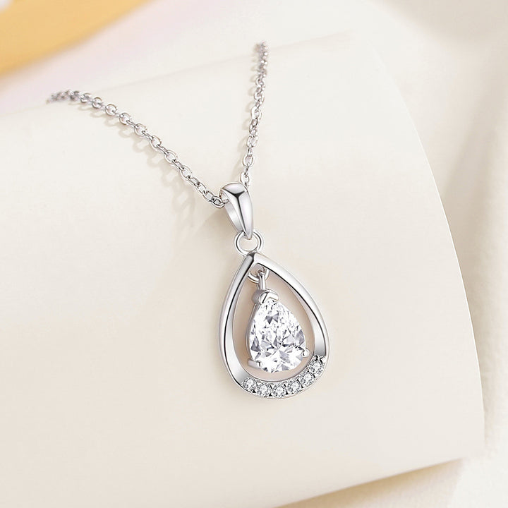 925 sterling silver halsband kvinnliga ängel tårar halsband mode droppformat