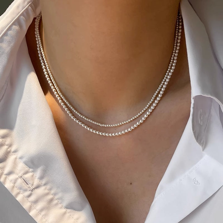 女性のウルトラファインキビの真珠のネックレス