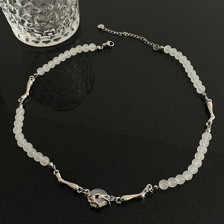 Nouveau collier de perle de boucle de paix de style chinois