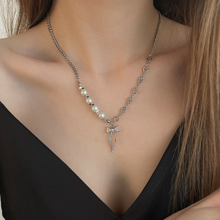 Collier de perle de nœud de conception spéciale