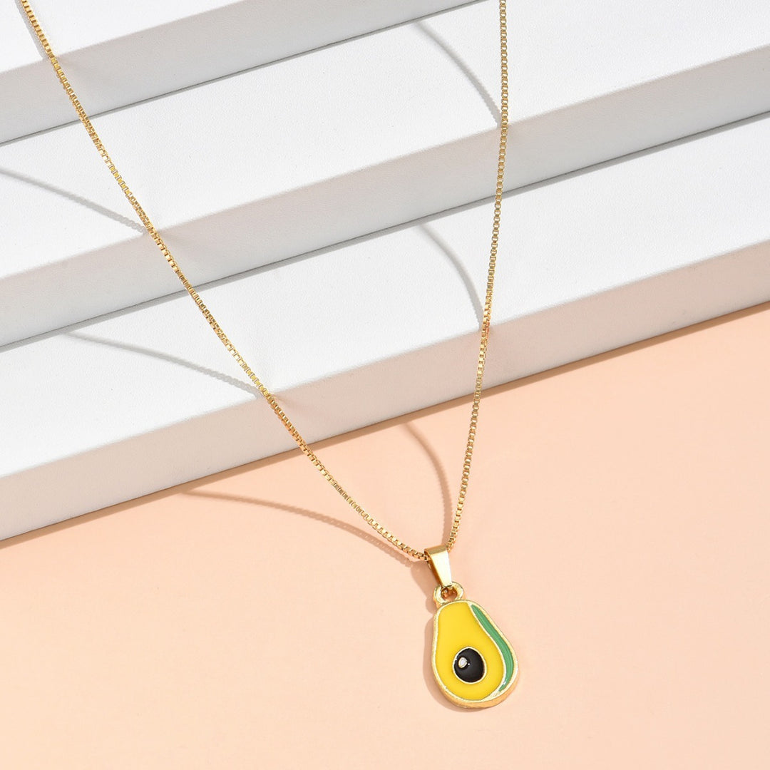 Eenvoudige avocado hanger ketting voor vrouwen