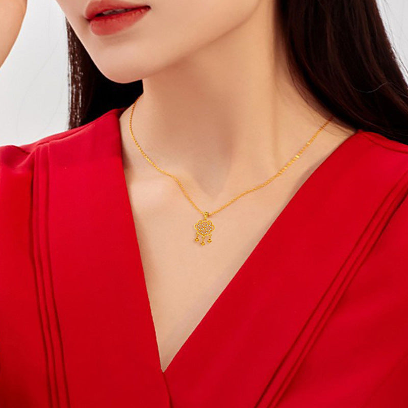 Net Red Wind Personality Safety Lock Pendant Clavicle Chain