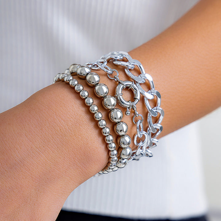 Perles à cordes et perles rondes Chain Bracelet Mode bracelet