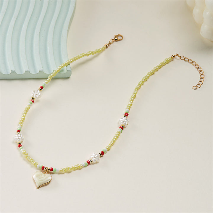 Flower Perle Halskette weibliche Mode