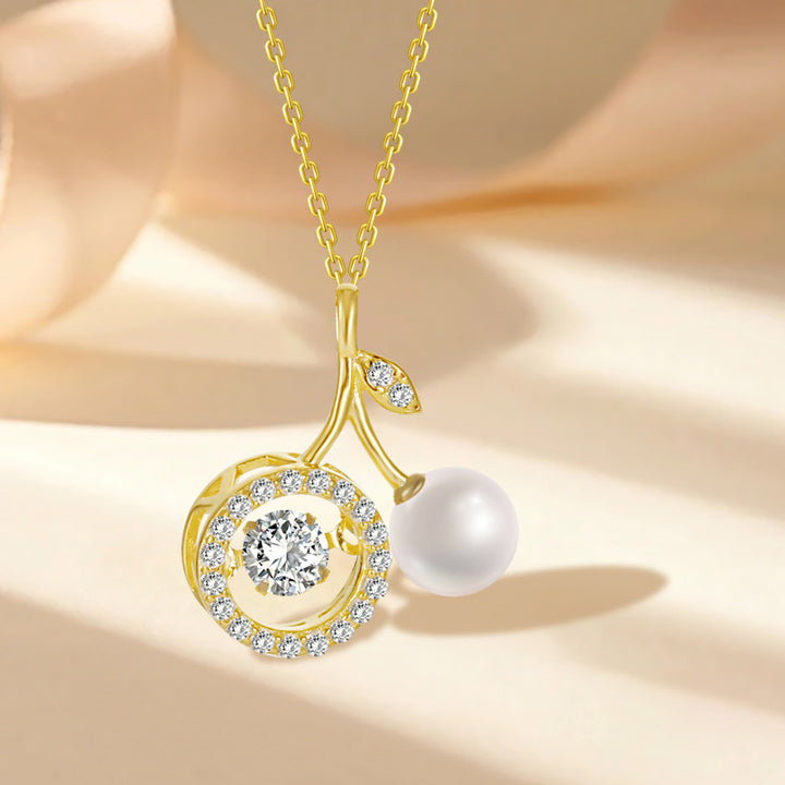 S925 collana di ciliegie in argento sterling per donne, senso del design delle minoranze di lusso