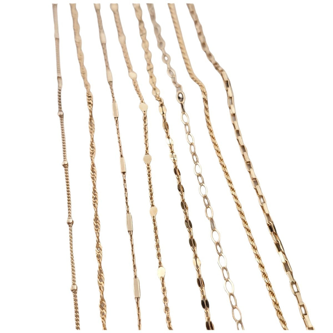 Traje de cadena delgada de 8 piezas de cadena de aleación de brazalete