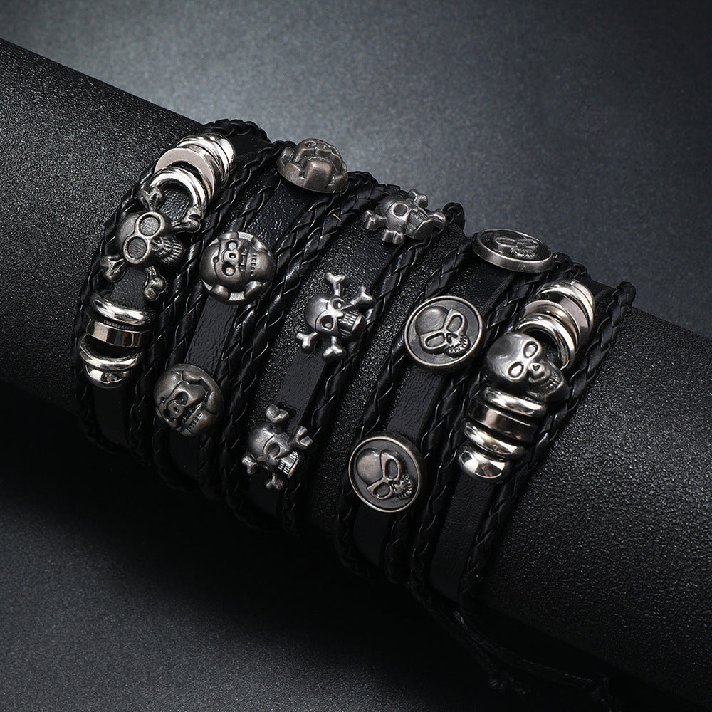 Men's Friend Hand-woven Five-piece Multi-layer Suit Bracelet