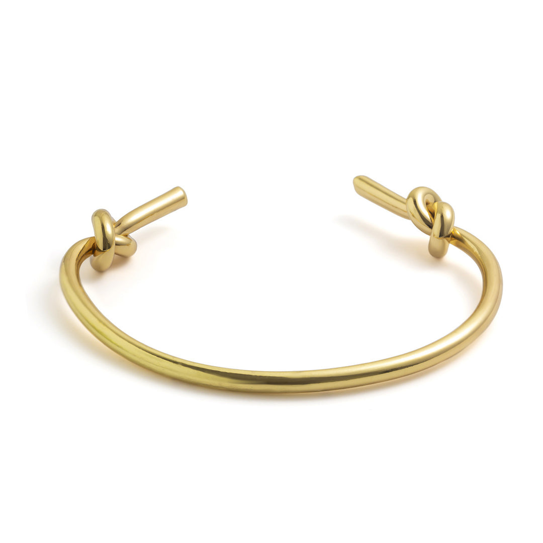 Design Double-layer Hollow Knot Open-ended Bracelet Women