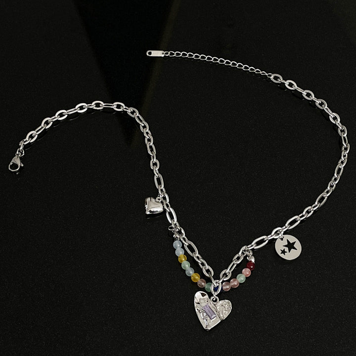 Colorful Beaded Love Necklace For Women