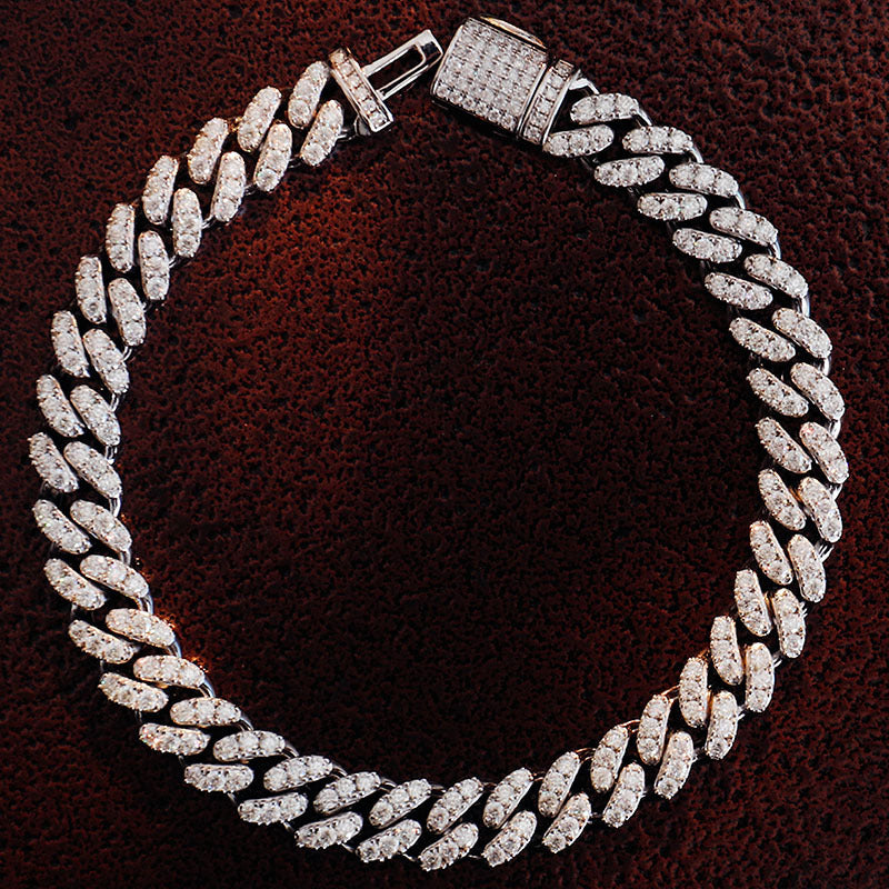 Cuban Link Chain Bracelet Silver Hip Hop For Men And Women