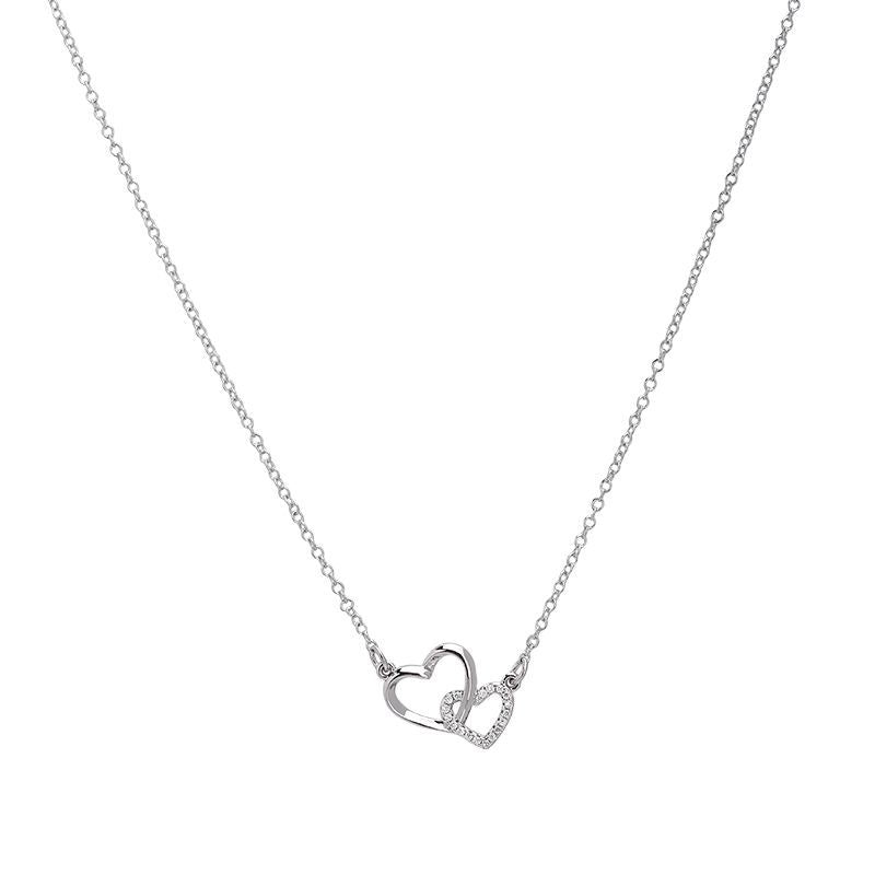 Hebilla del anillo Heart Ckavicle Chain Collar colgante femenino