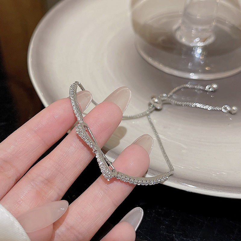 Нишевый изысканный браслет из циркона для женщин