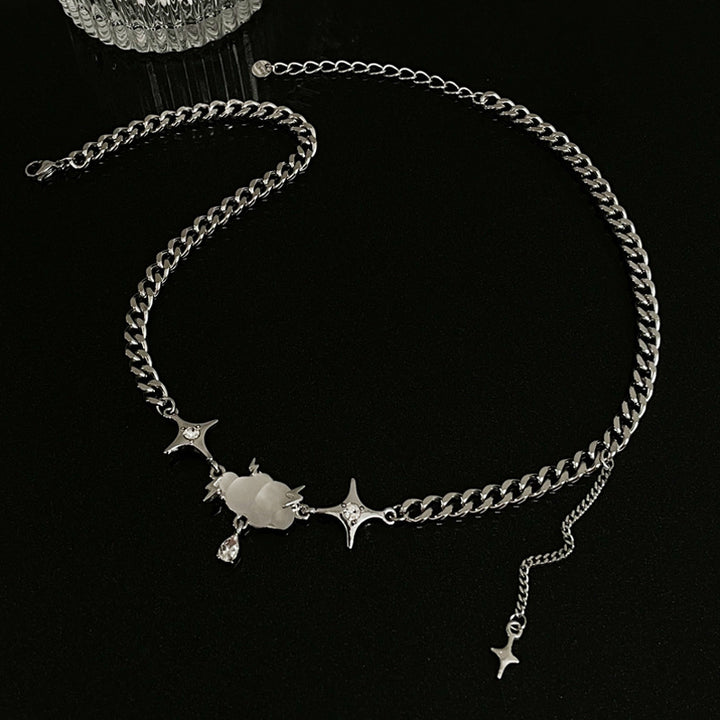 Sweet Cool Personality Asterism Cloud Necklace Light Luxury