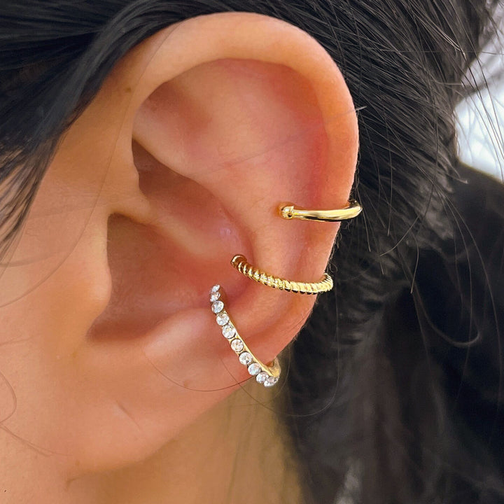Diamant C-Type Ear Clip Fashion Treece Set