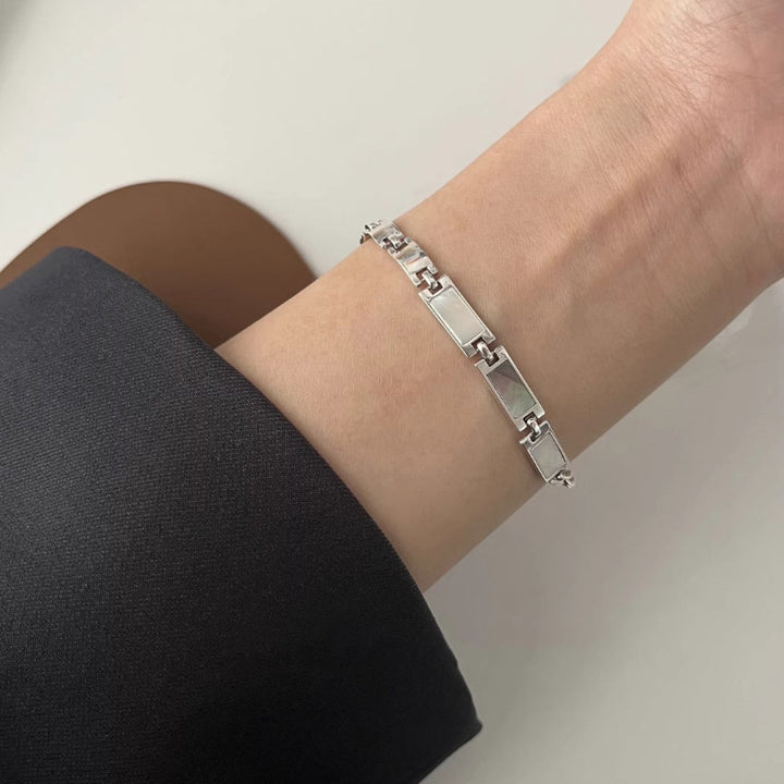 Geometrische vierkante plaatstiksels onregelmatige armband voor vrouwen