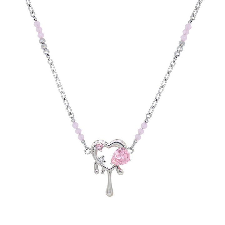 Hollow Heart-shaped Multi-part Necklace Female Niche