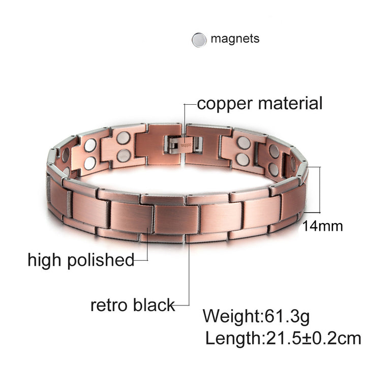 Einfache Bergkügelchen Doppelreihe Bodenloch -Magnetarmband