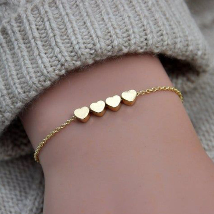 Fashion Jewelry Exquisite New Korean Fashion Temperament Simple Thin Chain Heart Bracelet For Women Girls Birthday Party Jewelry Gift