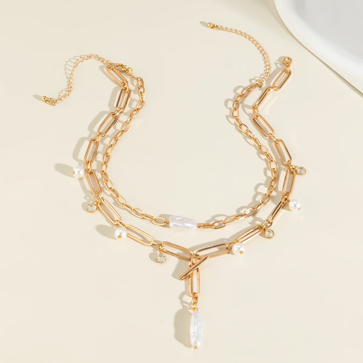 Vintage Pearl Baroque Niche Twin Necklace