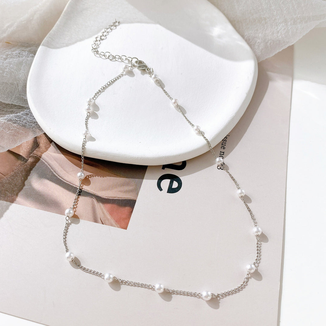 Элегантное и сладкое французское винтажное жемчужное ожерелье