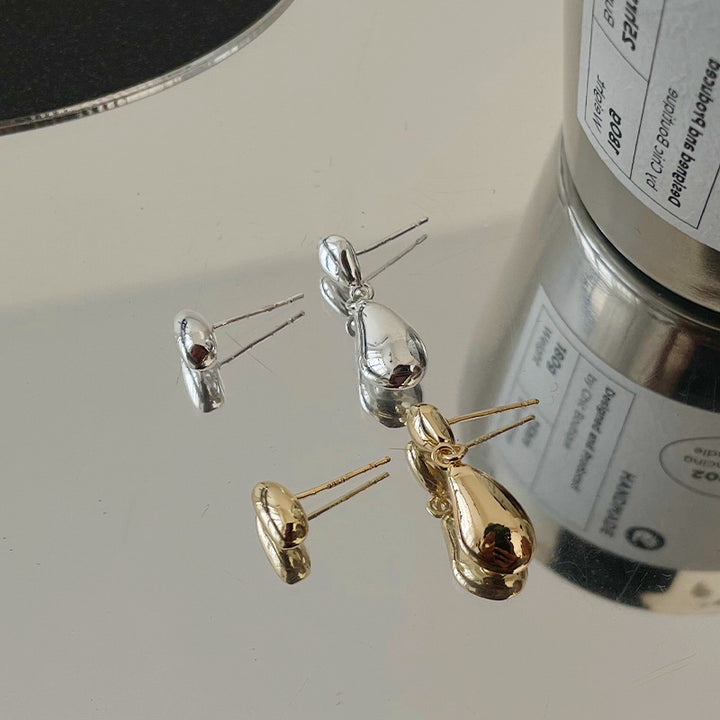 Advanced Metal Asymmetric Water Drop Ear Studs