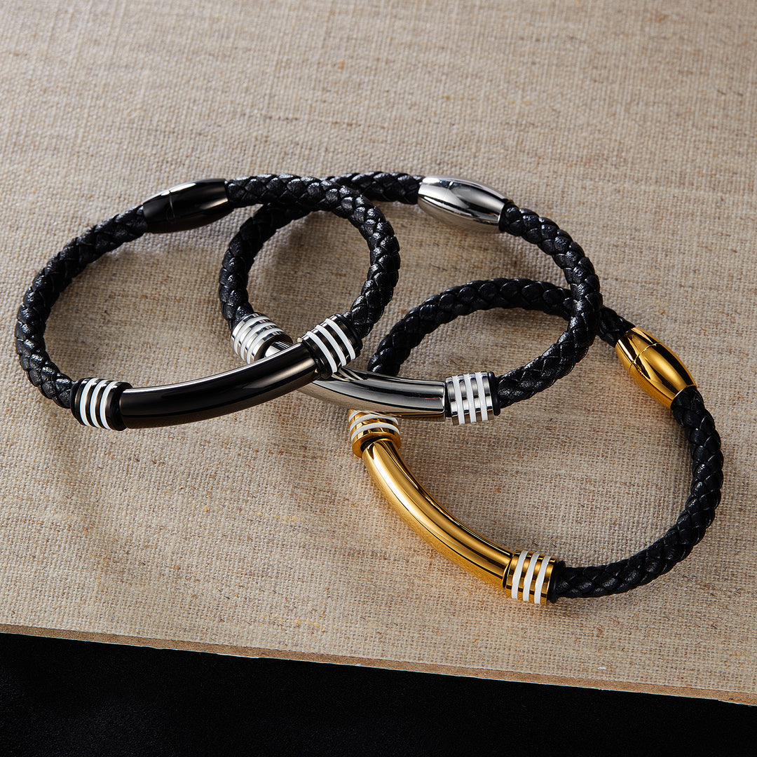 Fashion Simple Men's Leather Bracelet