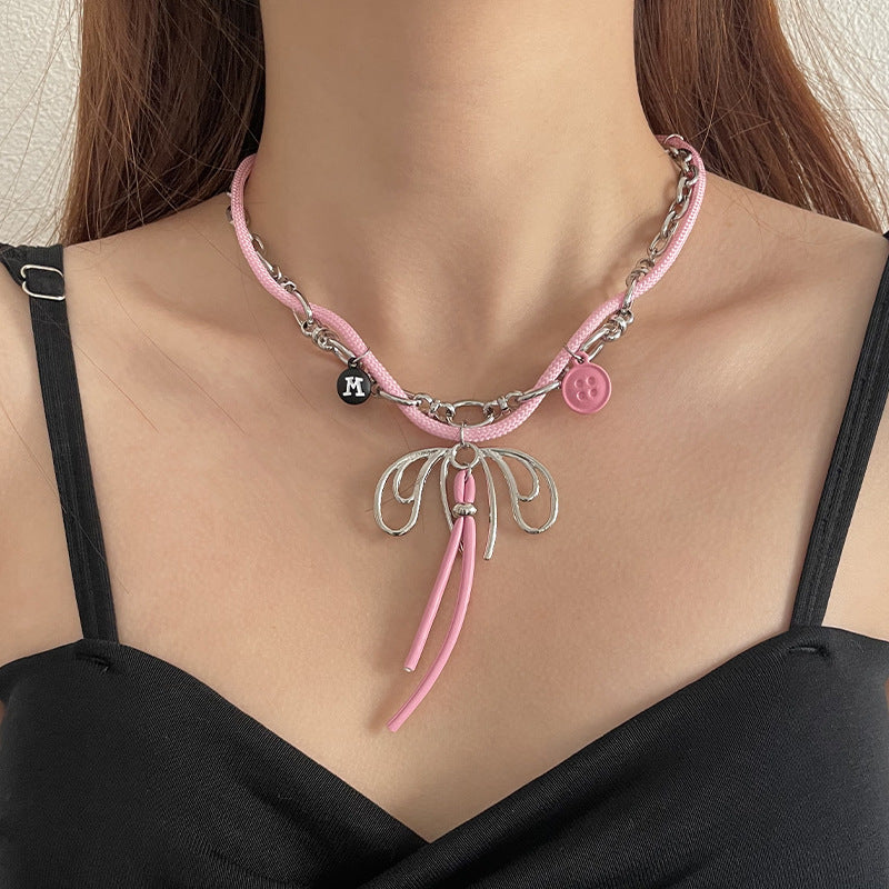 Bogenspleißknopf Halskette