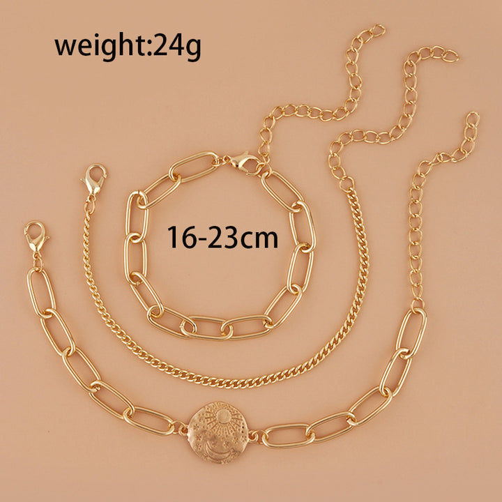 Sun Xingx Chunky Kette Halskette dreiteilige Set für Frauen