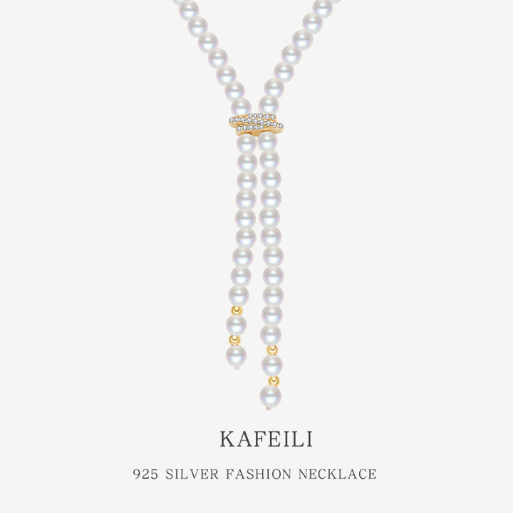 925 Silver Sterling Simple Hembra de collar de alto grado Diseño de nicho en forma de Y