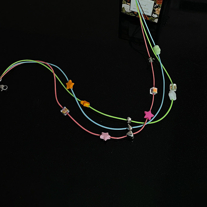 Colorat Xingx Colier cu margele Ornament de dopamină