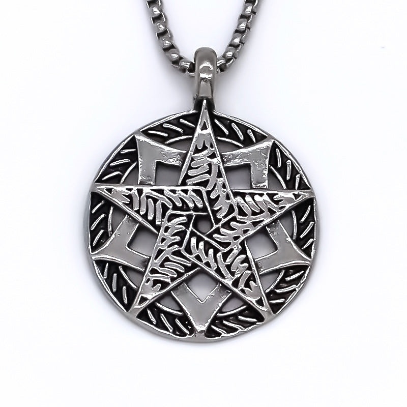 Asterisk Pendant Men's Metal Alloy Necklace