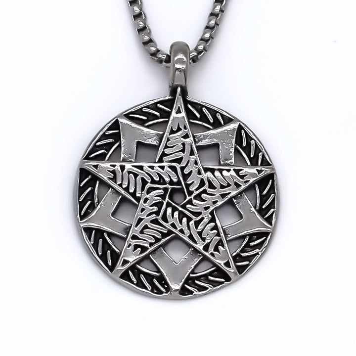 Collier en alliage en métal pour hommes de pendentif astérisque