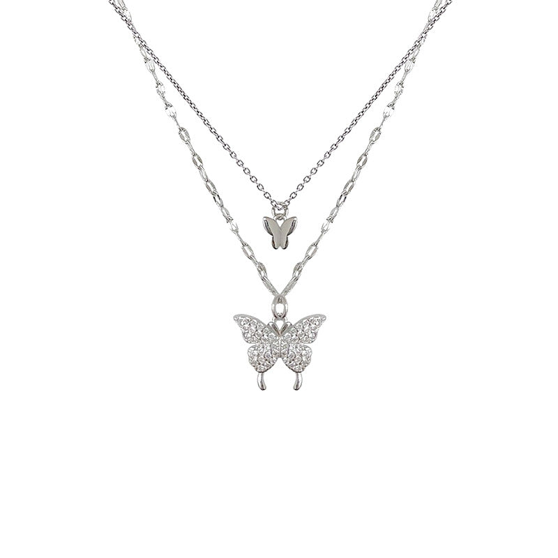 Niche Fairy Butterfly Micro-Inlaid Collier