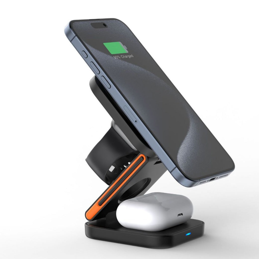 Folding Bracket Three-in-one Wireless Charger