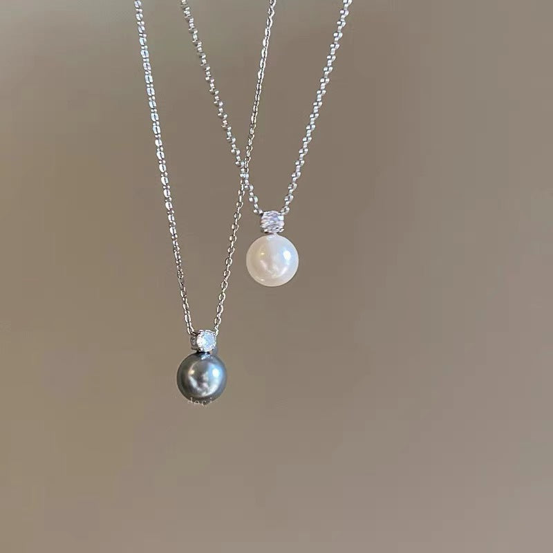 Легкая роскошная ожерелье из одиночного подвесного ожерелья из жемчуга