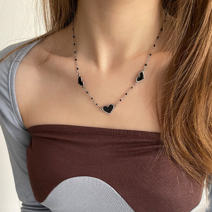 Spezielles Interesse Design Black Heart Halskette