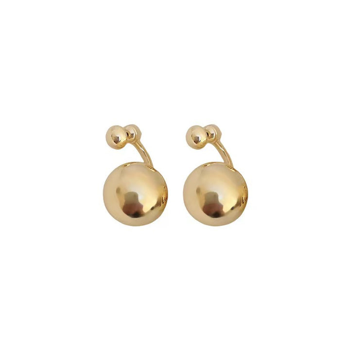 Women's Fashion Round Beads Metallic Personalized Earrings