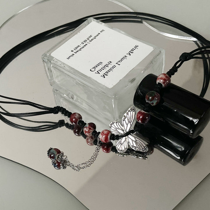 Nouveau collier de perles de papillon rétro chinois