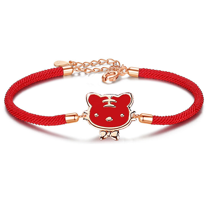 Zodiac rode touwarmband voor vrouwen
