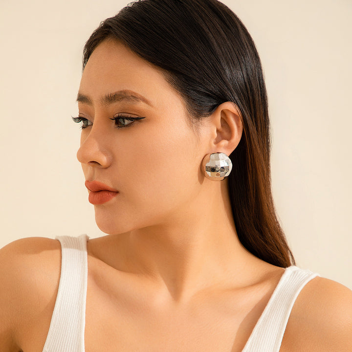 Mode einfache glänzende Wassertropfen -Komma -Ohrringe