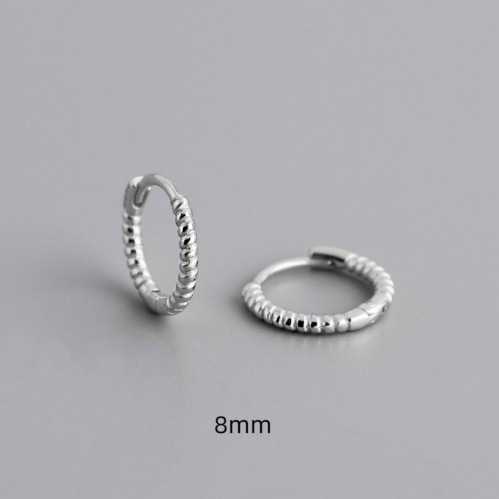 Twist Twisted String Forme Rogue d'oreille argent sterling
