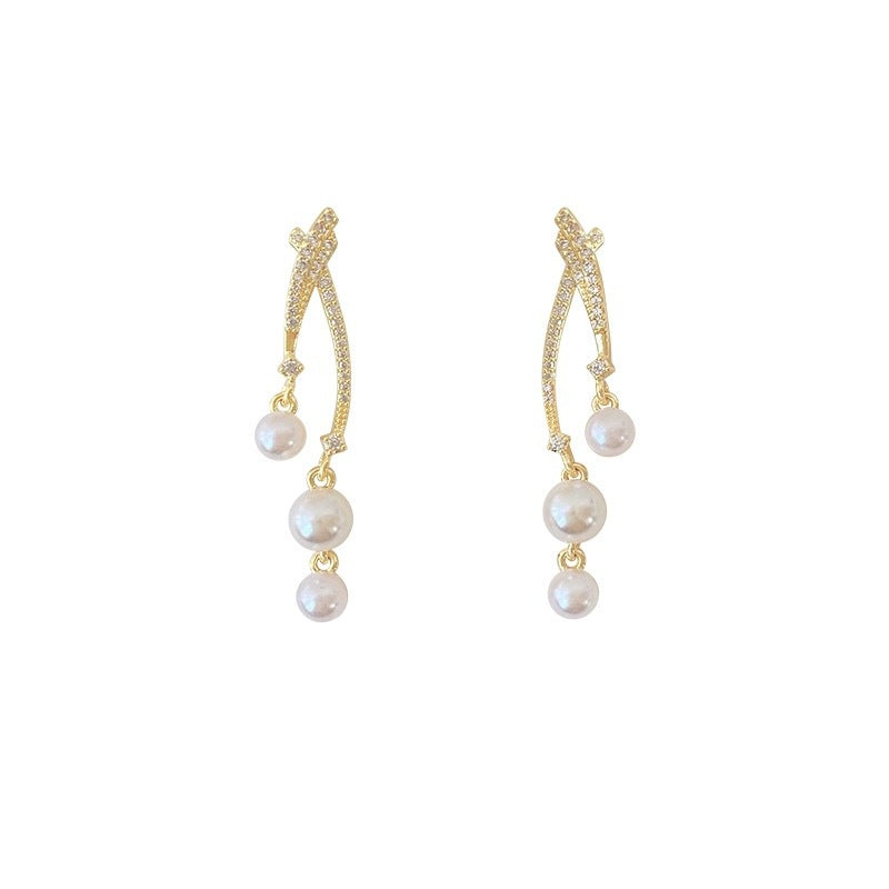 Boucles d'oreilles longues perles bobine de moustique