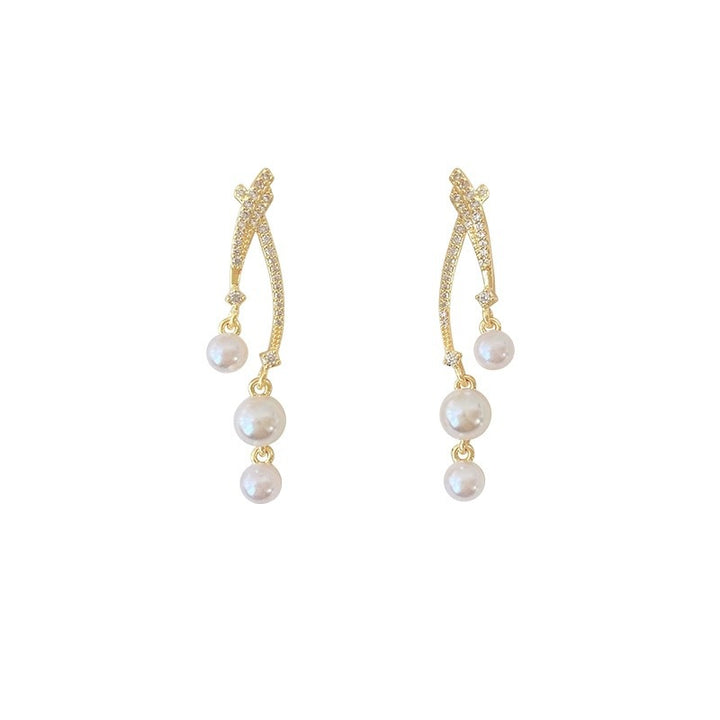 Boucles d'oreilles longues perles bobine de moustique