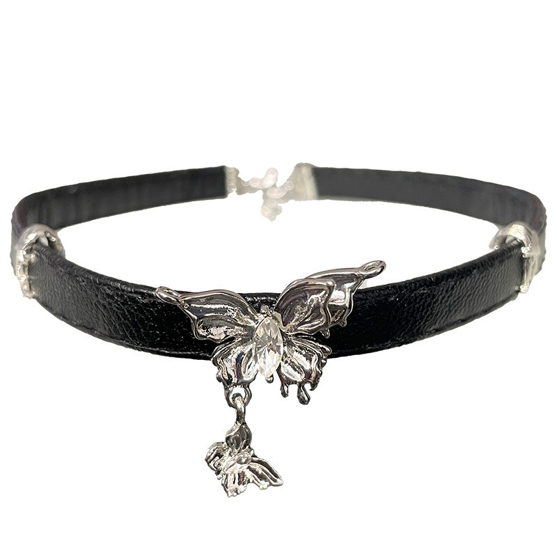Süße coole Persönlichkeit Schmetterling Halskette für Frauen besonderes Interesse Licht Luxus