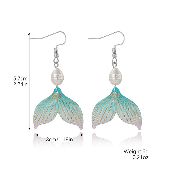 Marine Shell Earrings Natural Pearl Women