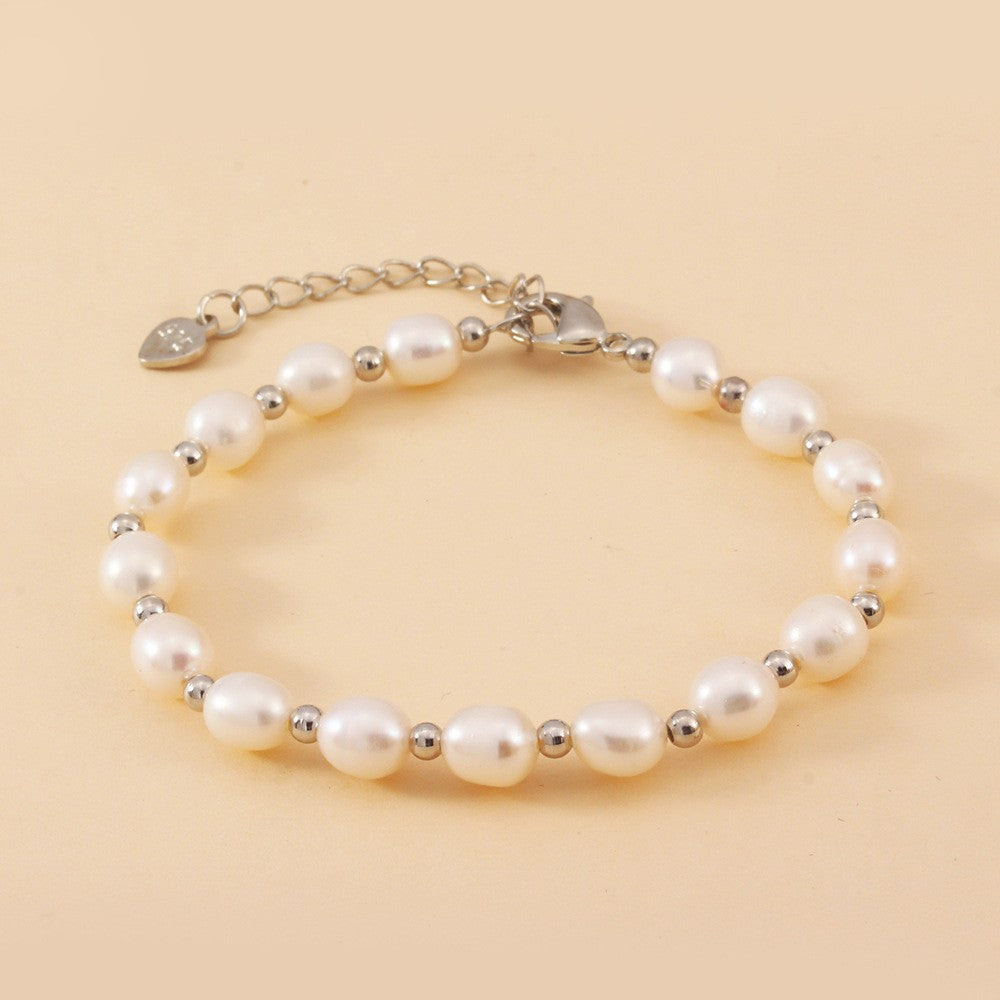 Freshwater Pearl Small Pearl Pull Bracelet Women's Retro